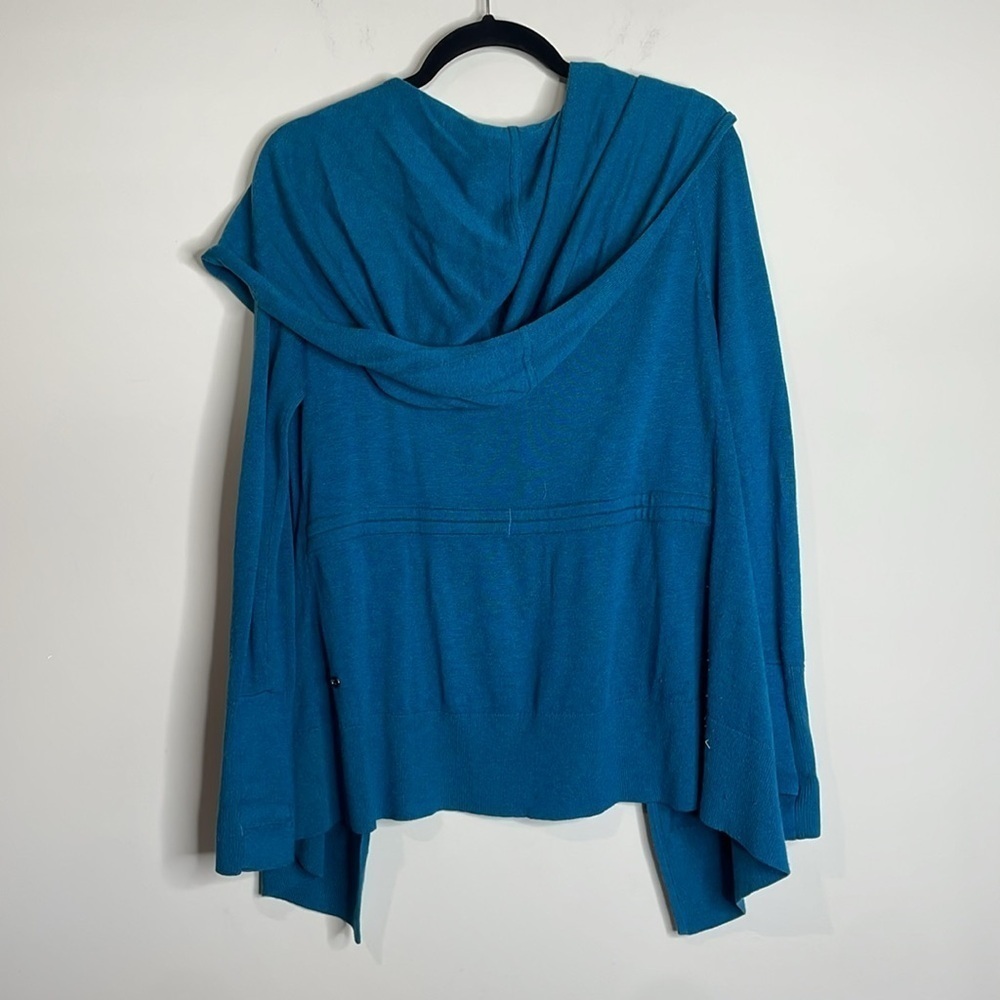 Lululemon | Sun Savasana Wrap Cashmere Blend Sweater Heathered Teal Size 4 - Picture 5 of 7